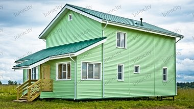 Каркасный дом из деревянных двутавровых балок GreenLum