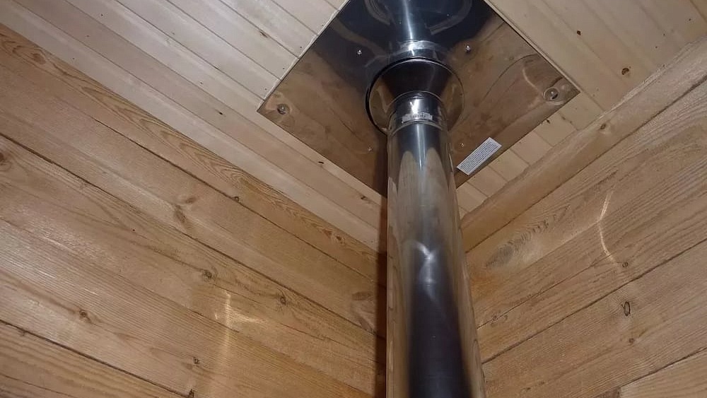 Как безопасно провести дымоход через деревянное перекрытие