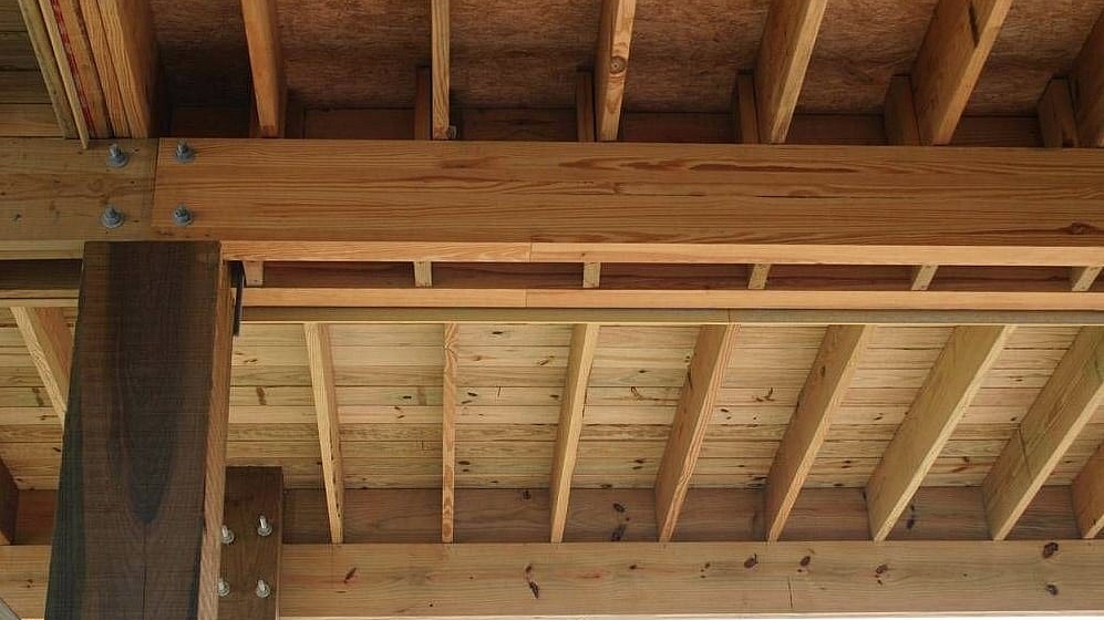 Усиление деревянных балок перекрытия