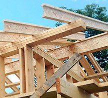 монтаж двухскатной крыши